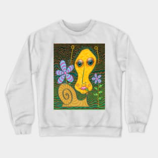 Portrait of the Artist as a Young Snail Crewneck Sweatshirt